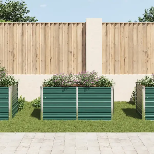 Kõrgendatud peenrakast tsingitud terasest, roheline, 160 x 80 x 77 cm – 3