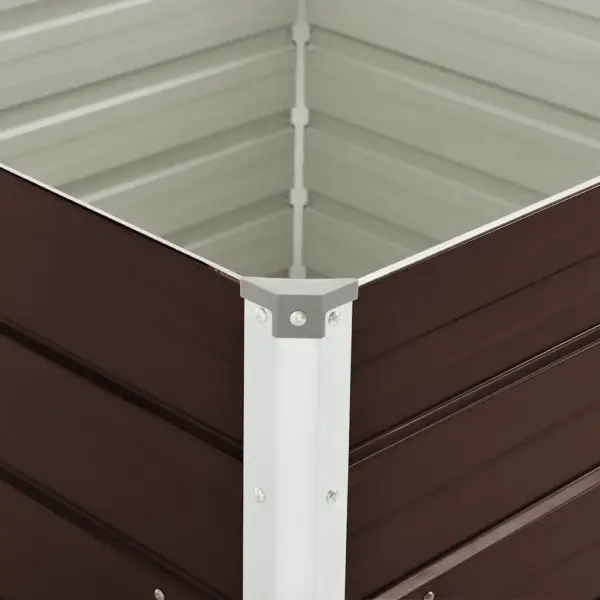 Kõrgendatud peenrakast avatud põhjaga, pruun tsingitud teras, 100 x 100 x 77 cm – 11