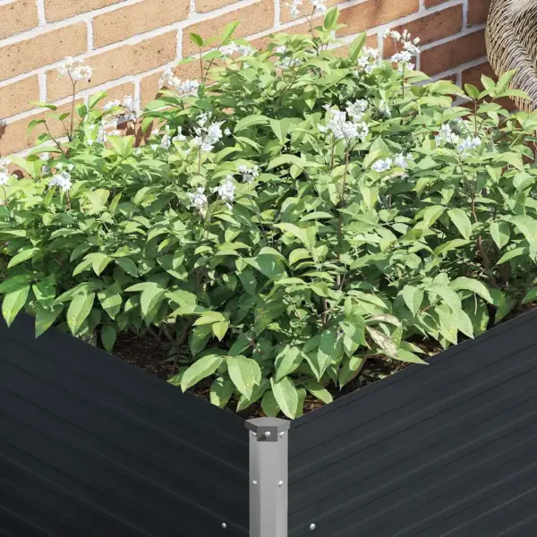 Kõrgendatud peenrakast avatud põhjaga, antratsiithall tsingitud teras, 100 x 100 x 77 cm – 4