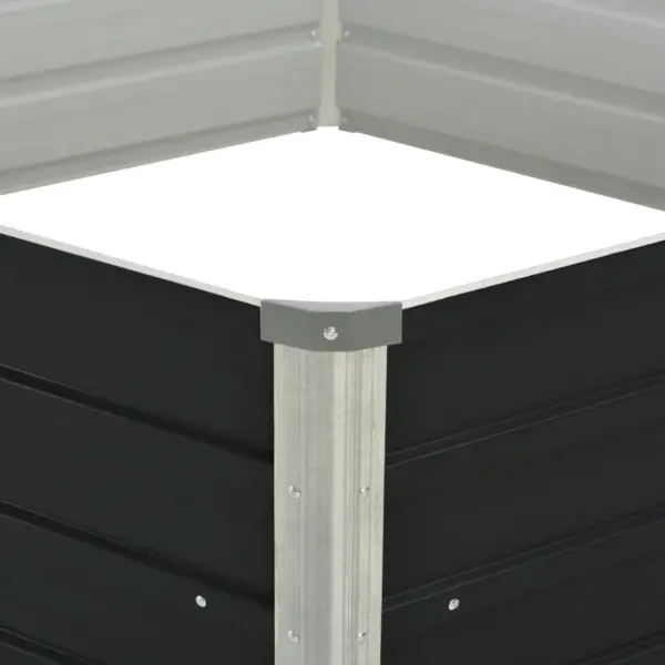 Kõrgendatud peenrakast tsingitud terasest, antratsiithall, 129 x 129 x 45 cm – 4