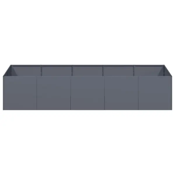 Kõrgendatud taimekast avatud põhjaga, külmvaltsitud teras, antratsiithall, 200 x 80 x 40 cm – 4