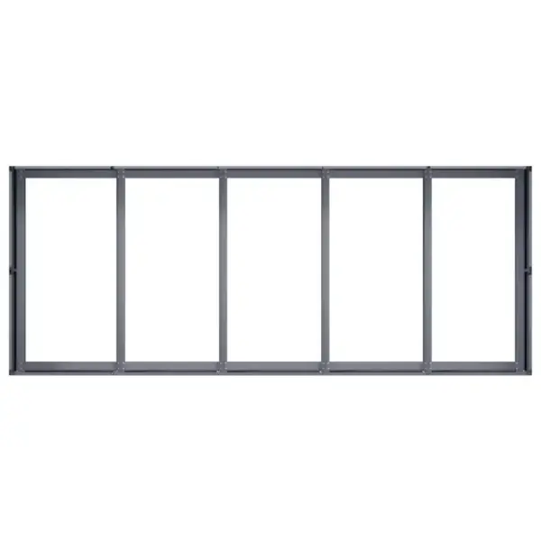 Kõrgendatud taimekast avatud põhjaga, külmvaltsitud teras, antratsiithall, 200 x 80 x 40 cm – 5