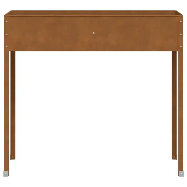 Kõrgendatud taimekast, pruun ilmastikukindel teras, 100,5 x 40,5 x 90 cm – 4