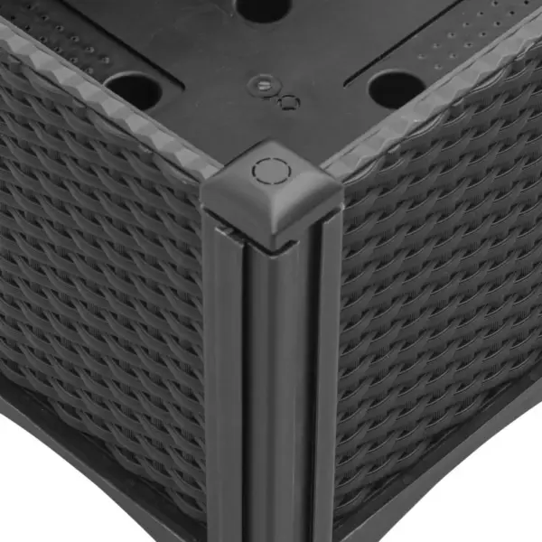 Kõrgendatud aia taimekast jalgadel, must PP, 120 x 40 x 42 cm – 6