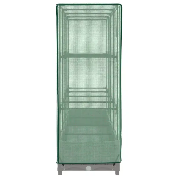 Kõrgendatud taimekast kasvuhoonekattega, rotangi välimus, helehall, 160 x 40 x 123 cm – 5