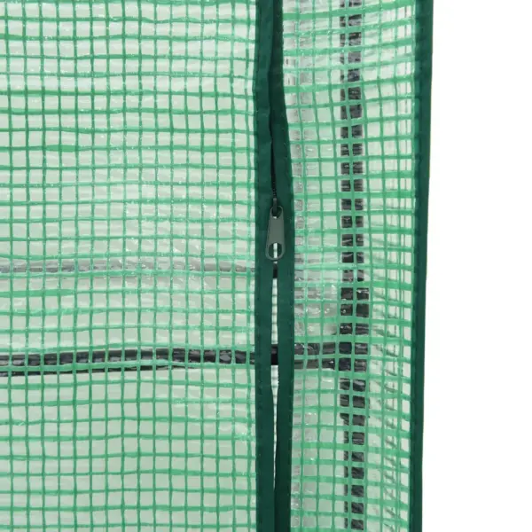 Kõrgendatud taimekast kasvuhoonekattega, rotangiimitatsioon, valge, 160 x 40 x 140 cm - 8