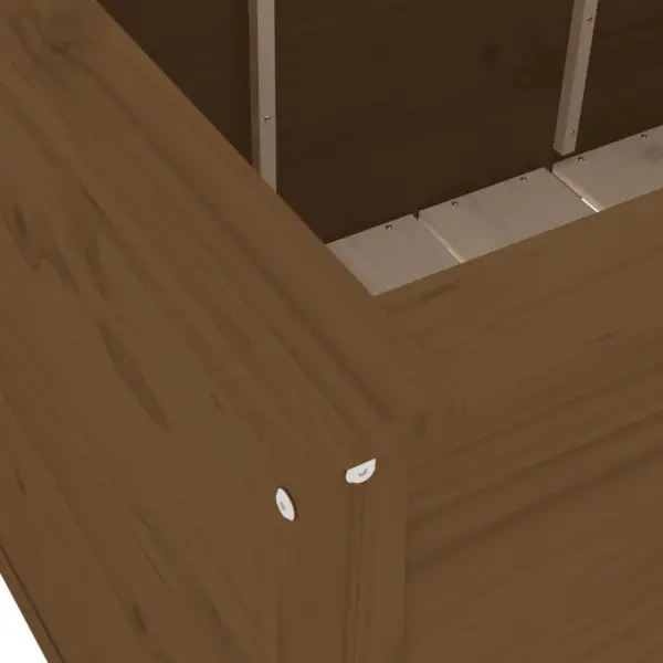 Kõrgendatud aia taimelava meekarva männipuidust, 119,5 x 82,5 x 78 cm – 7