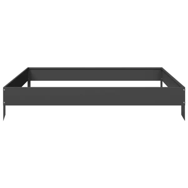 Kõrgendatud aia taimelava, must teras, 100 x 100 x 18,5 cm – 5