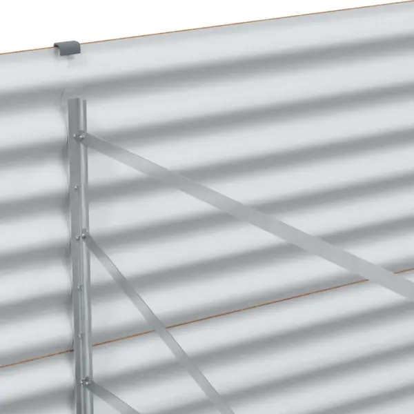 Kõrgendatud aiakast avatud põhjaga tsingitud terasest, helepruun, 290 x 100 x 68 cm – 10