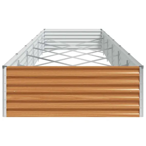 Kõrgendatud aiakast tsingitud terasest, helepruun, 582 x 100 x 36 cm – 6