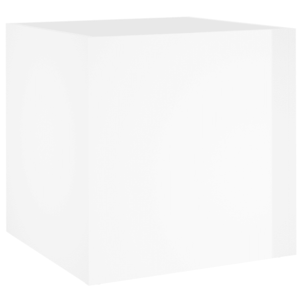 Kõrgläikega valge tehispuidust taimekast, 40 x 40 x 40 cm – 2