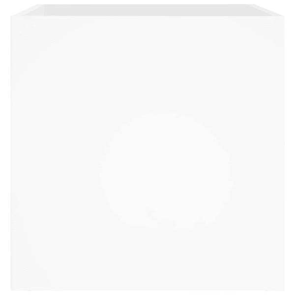 Kõrgläikega valge tehispuidust taimekast, 40 x 40 x 40 cm – 5