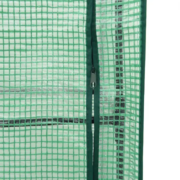 Kõrgpeenar kasvuhoonekattega, rotangi imitatsioon, must, 160 x 40 x 123 cm - 8