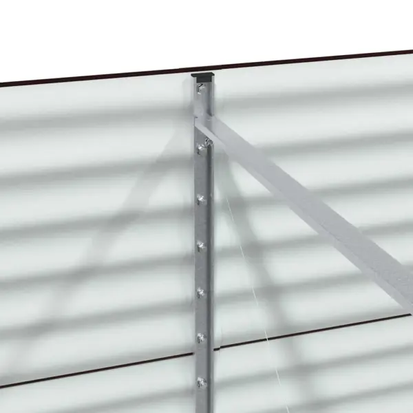 Kõrgpeenar terasest, pruun, 400 x 80 x 81 cm – 9
