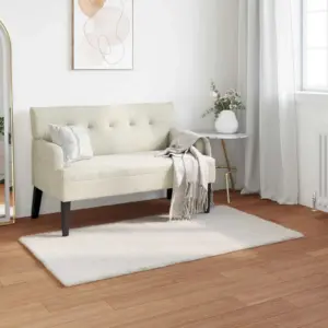 Libisemiskindel kunstkarusnahast küülikukarva vaip Olite, kreem, 80 x 150 cm