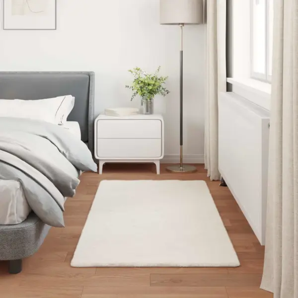 Libisemiskindel kunstkarusnahast küülikukarva vaip Olite, kreem, 80 x 150 cm – 4