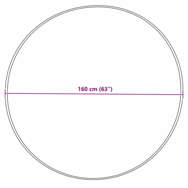 Ümmargune kunstlambanaha vaip Tafalla, kreem, Ø 160 cm, polüester – 10