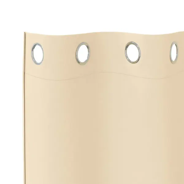 Pimendavad rõngaskardinad, kreemjas polüester, 2 tk, 140 x 140 cm – 5