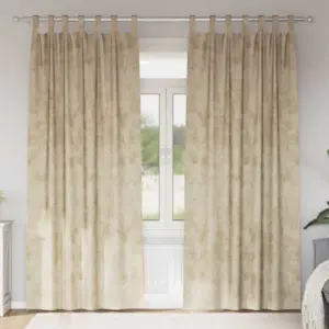 Pimendavad sametkardinad, 2 tk, kreem, 245 x 140 cm