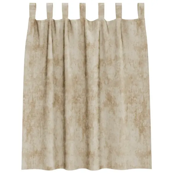 Kreemjad sametkardinad aasadest riputusega, 2 tk, 140 x 140 cm - 4
