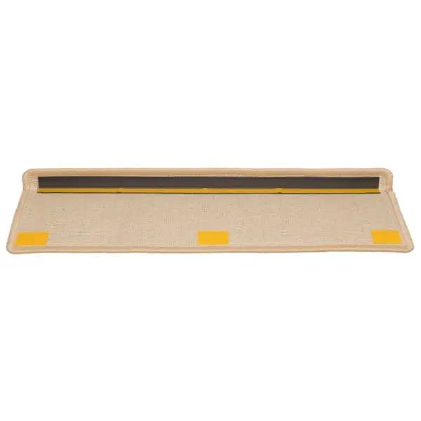Kreemjad ristkülikukujulised trepimatid, 15 tk, 65 x 21 x 4 cm, kahepoolse teibiga - 5