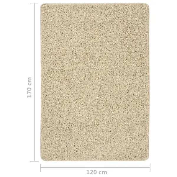 Karvane vaip libisemiskindla lateksist tagusega, kreemjasvalge, 120 x 170 cm – 5