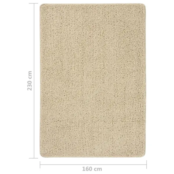 Kreemjasvalge karvane vaip libisemiskindla tagusega, 160 x 230 cm – 5