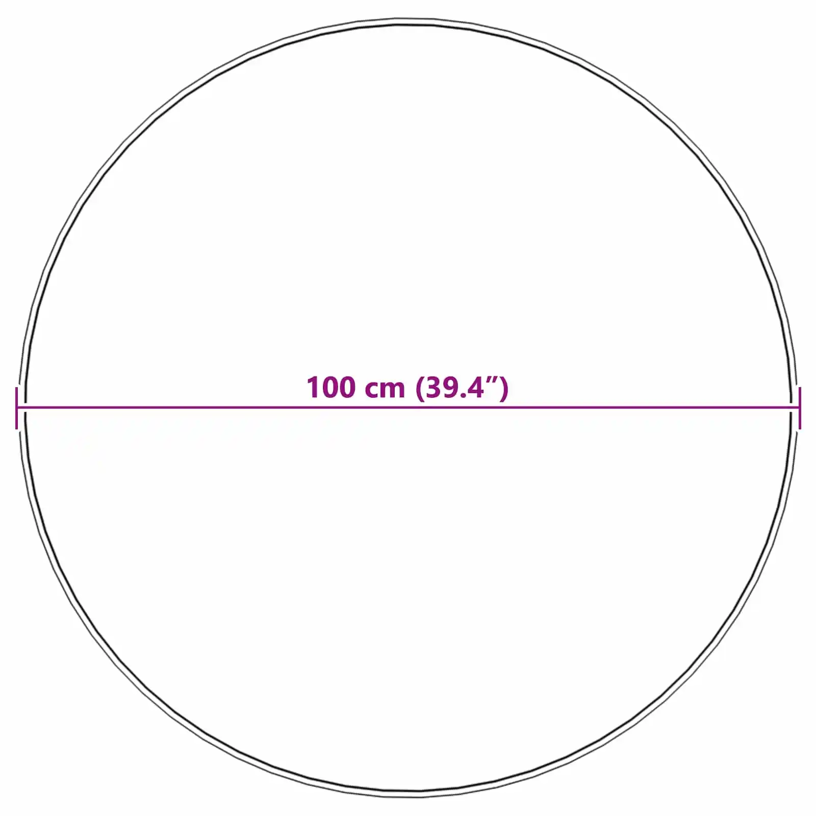 Libisemiskindel ümmargune kunstkarusnahast vaip Olite, kreemjas, Ø 100 cm