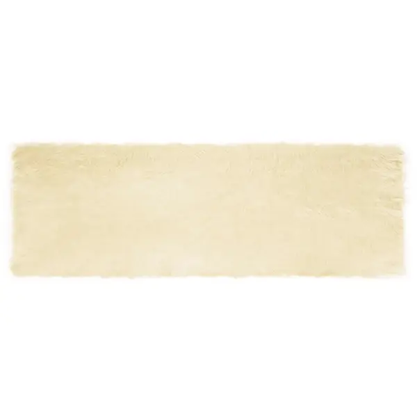 Kunstlambanahast vaip Tafalla, kreemjas polüester, 80 x 250 cm – 2