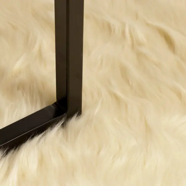 Kunstlambanahast vaip Tafalla, kreemjas polüester, 80 x 250 cm – 6