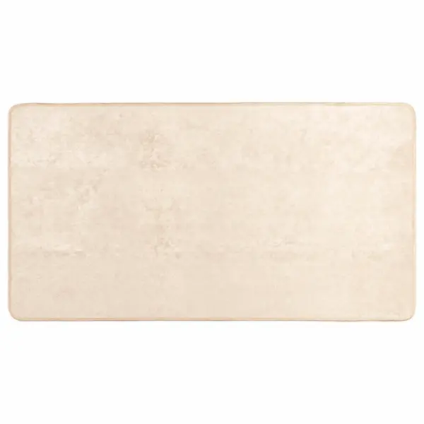 Kreemjas madalapinnaline vaip Marsa, polüester-veluur, libisemisvastase PVC-alusega, 100 x 80 cm – 2