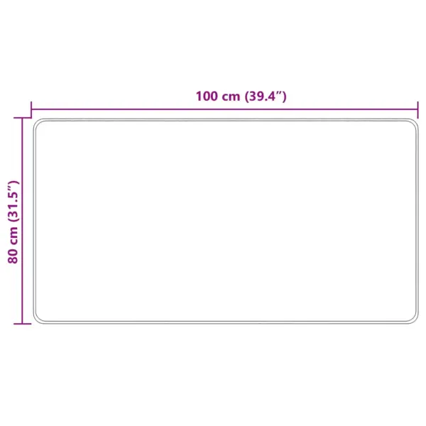 Kreemjas madalapinnaline vaip Marsa, polüester-veluur, libisemisvastase PVC-alusega, 100 x 80 cm – 7