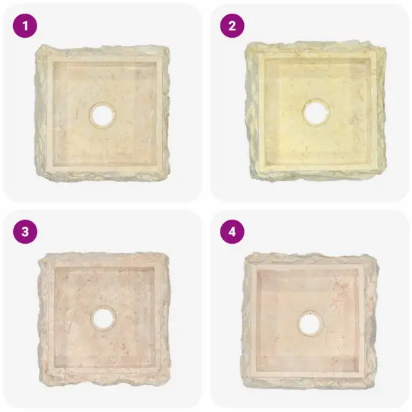 Kreemjasvalge marmorist valamu 30 x 30 x 13 cm – 8