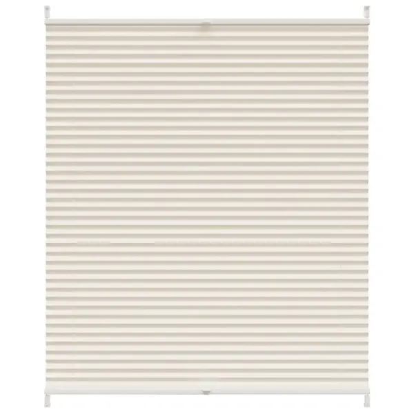 Plisseekardin kreppkangast, kreemjas, 110 x 100 cm, klambritega kinnitatav – 2