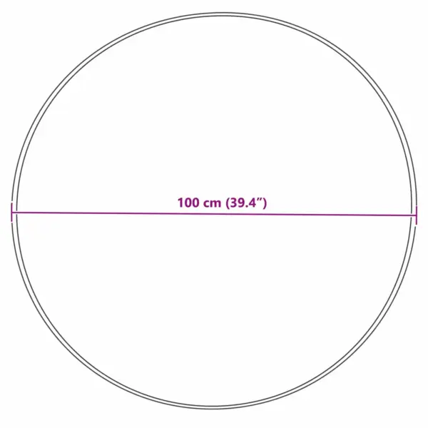 Ümmargune kunstlambanaha vaip Tafalla, kreemjas, Ø 100 cm, polüester – 10