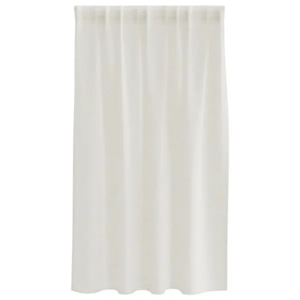 Läbipaistev voile-kardin 2 tk, kreemjas polüester, 140 x 140 cm – 4