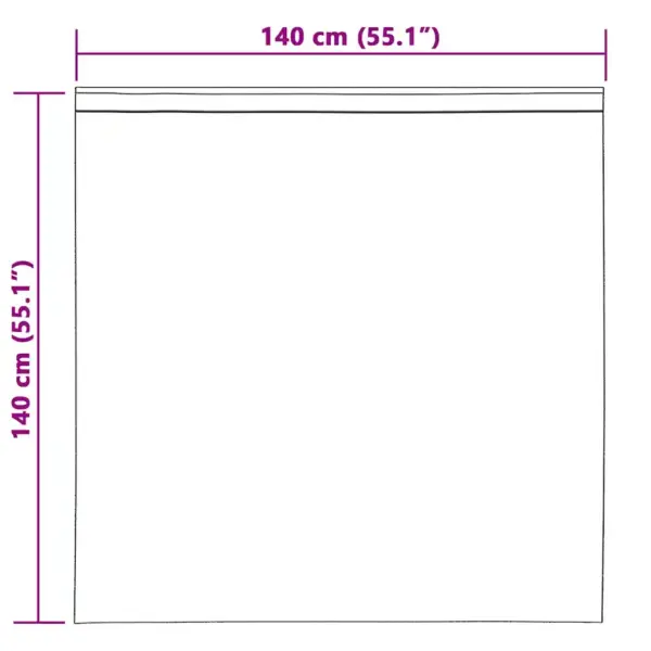 Läbipaistev voile-kardin 2 tk, kreemjas polüester, 140 x 140 cm – 9