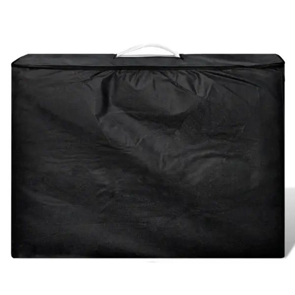 Kreemjasvalge kokkupandav massaažilaud, 4 tsooni, puitraam, kandekotiga – 3