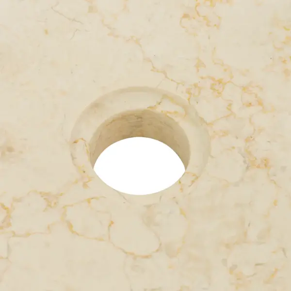Marmorist ümmargune valamu, kreemjasvalge, 40 x 12 cm – 10