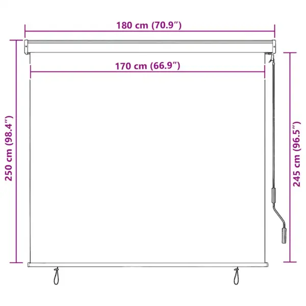 Väliruloo käsivändaga laepaigalduseks, kreemjasvalge, 170 x 250 cm – 9