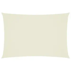 Kreemjasvalge ristkülikukujuline oxford-kangast veekindel UV-kaitsega päikesepuri, 3 x 5 m