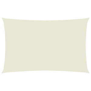 Veekindel ristkülikukujuline päikesepuri, PU-kattega oxford-kangas, kreemjasvalge, 5 x 8 m