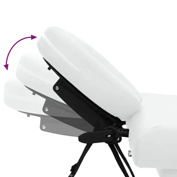 Kreemvalge kokkupandav massaažilaud alumiiniumraamiga, 4-tsooniline, 186 x 68 cm – 7