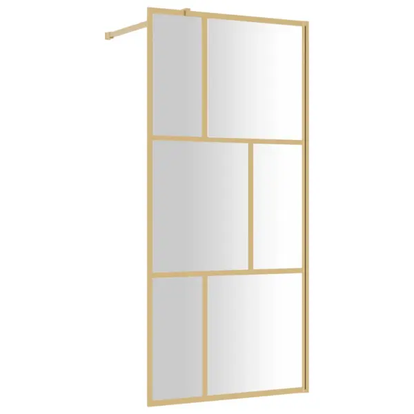 Kuldne dušinurga sein läbipaistvast ESG-klaasist, 80 x 195 cm – 2