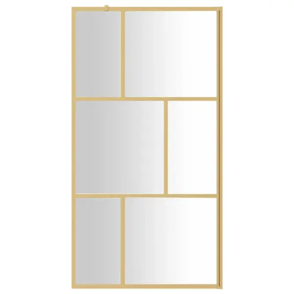 Dušinurga sein läbipaistvast karastatud klaasist, kuldne raam, 100 x 195 cm – 3