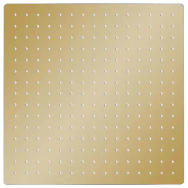 Kuldne kandiline vihmaduši pea, roostevaba teras, 40 x 40 cm – 2