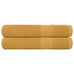 FROGN puuvillased rätikud, 2 tk, kuldne, 100 x 200 cm