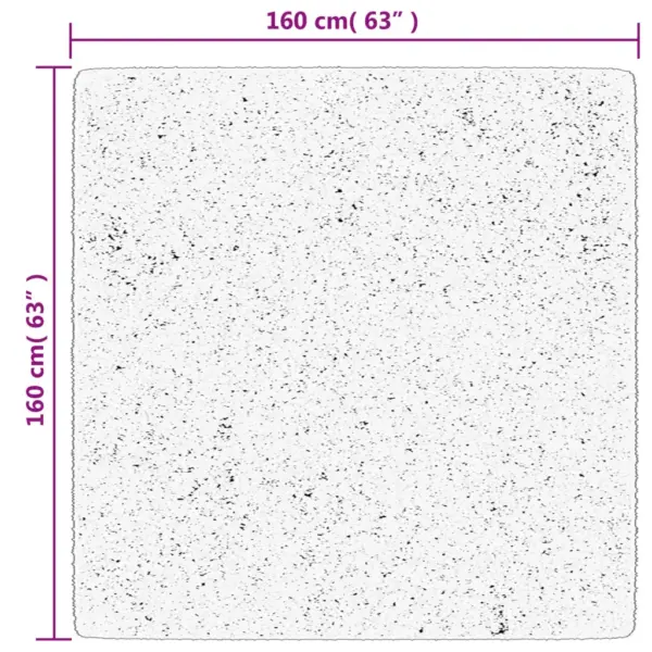 Kõrge narmaga shaggy vaip PAMPLONA, kuldne, 160 x 160 cm – 10