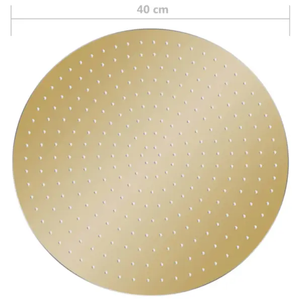 Ümar vihmadušiotsik, kuldne roostevaba teras, Ø 40 cm, katlakivivastaste silikoonotsikutega – 7