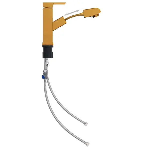 Vannitoasegisti väljatõmmatava tilaga, kuldne, 157 x 172 mm – 2